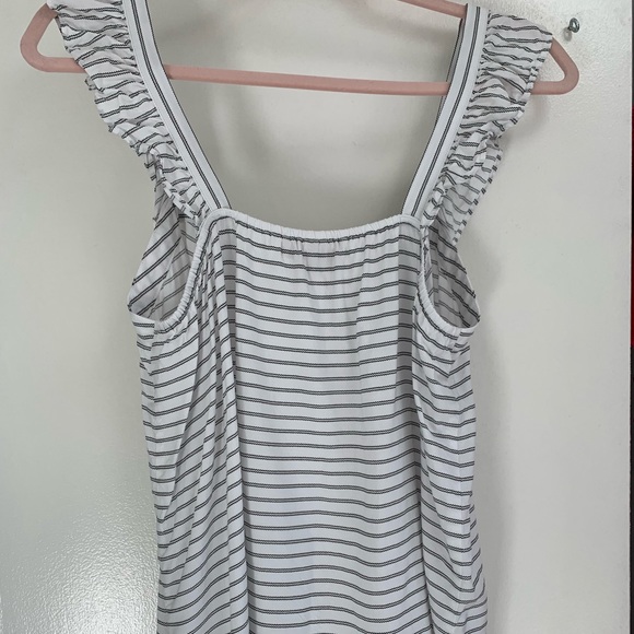 LOFT Striped Flutter Sleeve Tank - Picture 3 of 8